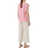 comma - T-shirt - Gestreept - Relaxed-fit - Korte Mouwen