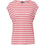 comma - T-shirt - Gestreept - Relaxed-fit - Korte Mouwen