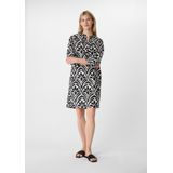 comma casual identity - Blousejurk - Beige - Knielengte - Driekwart Mouw