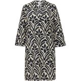 comma casual identity - Blousejurk - Beige - Knielengte - Driekwart Mouw