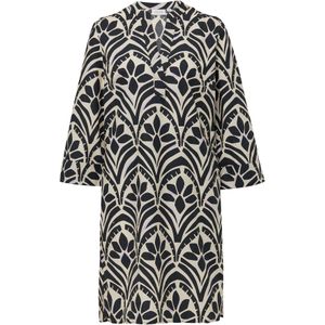 comma casual identity - Blousejurk - Beige - Knielengte - Driekwart Mouw