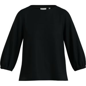 Comma - Sweatshirt - Grijs/Black - Boxy Pasvorm - Ronde Hals