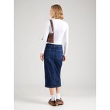 comma - Spijkerrok - Mid-rise - Denim - Gewassen Afwerking