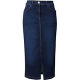 comma - Spijkerrok - Mid-rise - Denim - Gewassen Afwerking