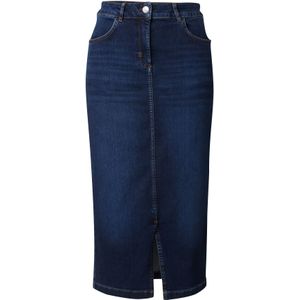 comma - Spijkerrok - Mid-rise - Denim - Gewassen Afwerking