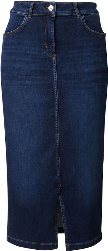 comma - Spijkerrok - Mid-rise - Denim - Gewassen Afwerking