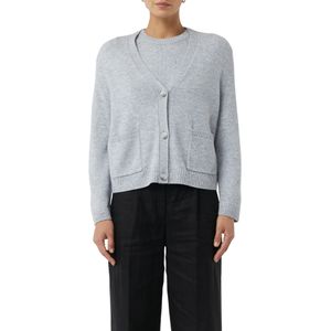 Sport - Diepe V-hals - Lange Mouwen - Grijs - 50% Wol