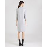 COMMA - Gebreide Jurk - Grijs - Knielengte - Driekwart Mouw