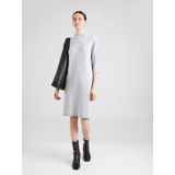 COMMA - Gebreide Jurk - Grijs - Knielengte - Driekwart Mouw