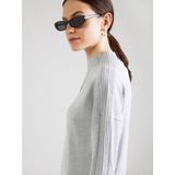 COMMA - Gebreide Jurk - Grijs - Knielengte - Driekwart Mouw