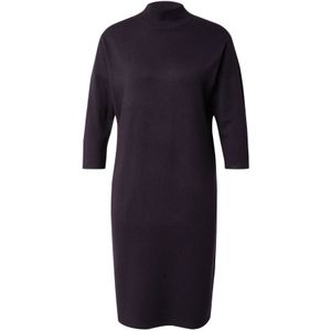 comma - Korte Gebreide Jurk - Viscosemix - Met Opstaande Kraag - 3/4 Mouwen