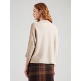 Gebreide Trui - Beige - Zonder Sluiting - 3/4-Mouwen - Vleermuismouwen