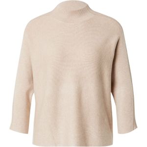 Gebreide Trui - Beige - Zonder Sluiting - 3/4-Mouwen - Vleermuismouwen