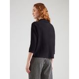 Gebreide Trui - Zwart - Zonder Sluiting - Staande Kraag - Vleermuismouwen