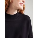 Gebreide Trui - Zwart - Zonder Sluiting - Staande Kraag - Vleermuismouwen