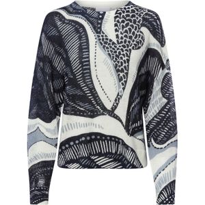 comma - Strickpullover - Wolmix - Relaxed-fit - All-over Artwork