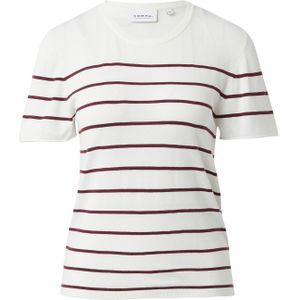 comma casual identity - Top - Ecru - Korte Mouwen - Ronde Hals