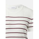 comma - Strickpullover - Gestreept - Korte Mouwen