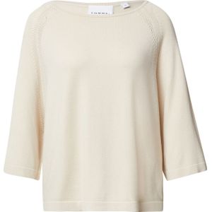COMMA - Gebreide Trui - Lichtbeige - Raglanmouwen - Boothals