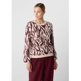 comma - Gebreide Trui - Dierenprint - Relaxed Fit