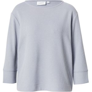 COMMA - Sweatshirt - Duifblauw - Effen - Losse Pasvorm - Driekwart Mouw