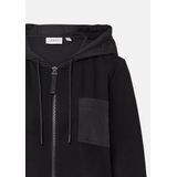 comma casual identity - Sweatvest - Zwart - Met Ritssluiting - Capuchon