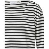 comma casual identity - Sweatshirt - Wit Zwart Gestreept - Tijdloos Design met Moderne Boothals