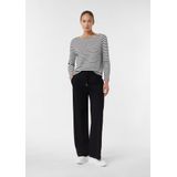 comma casual identity - Sweatshirt - Wit Zwart Gestreept - Tijdloos Design met Moderne Boothals