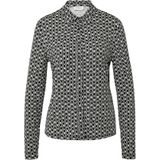 COMMA - Blouse - Zwart/Wit - Klassieke Blouse - Lange Mouw