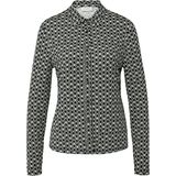 COMMA - Blouse - Zwart/Wit - Klassieke Blouse - Lange Mouw