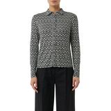 COMMA - Blouse - Zwart/Wit - Klassieke Blouse - Lange Mouw