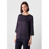 comma - Blouse - Viscose - 3/4-mouwen - Ronde Hals - Splitdetails
