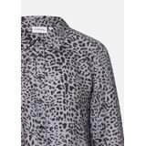 COMMA - Blouse - Grijs/Zwart - Dierenprint - Lange Mouw