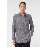COMMA - Blouse - Grijs/Zwart - Dierenprint - Lange Mouw