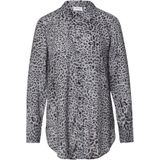 COMMA - Blouse - Grijs/Zwart - Dierenprint - Lange Mouw