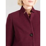 comma - Damesjas - Materiaalmix - Regular Fit - Opstaande Kraag - Knoopsluiting