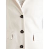 comma - Damesjas - Materiaalmix - Regular Fit - Opstaande Kraag - Knoopsluiting