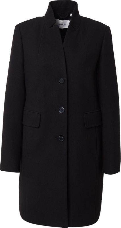 comma - Damesjas - Materiaalmix - Regular Fit - Opstaande Kraag - Knoopsluiting - Klepzakken