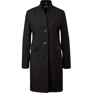 comma - Damesjas - Materiaalmix - Regular Fit - Opstaande Kraag - Knoopsluiting - Klepzakken