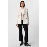 comma - Damesjack - Materiaalmix met Wolgehalte - Reverskraag - Knoopsluiting