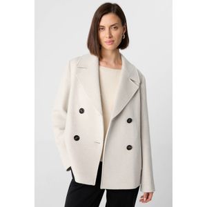 comma - Damesjack - Materiaalmix met Wolgehalte - Reverskraag - Knoopsluiting