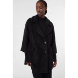 COMMA - Tussenmantel - Zwart - Klassieke Mantel - Normale Pasvorm