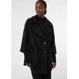 COMMA - Tussenmantel - Zwart - Klassieke Mantel - Normale Pasvorm