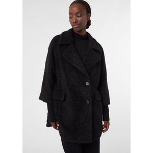 COMMA - Tussenmantel - Zwart - Klassieke Mantel - Normale Pasvorm