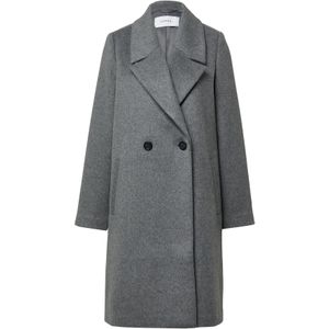 COMMA - Tussenmantel - Grijs - Klassieke Mantel - Losse Pasvorm