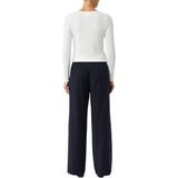 comma - Stoffen Damesbroek - Los Model - Elastische Band - Franse Steekzakken