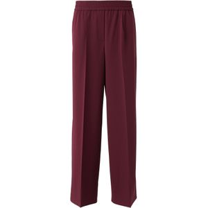 comma casual identity - Wide Leg Broek - Donkerrood - Regular Waist