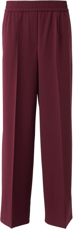 comma casual identity - Wide Leg Broek - Donkerrood - Regular Waist