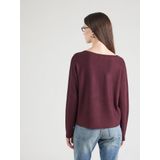 COMMA - Gebreide Trui - Wijnrood - Lange Mouw - Ronde Hals