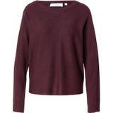 COMMA - Gebreide Trui - Wijnrood - Lange Mouw - Ronde Hals